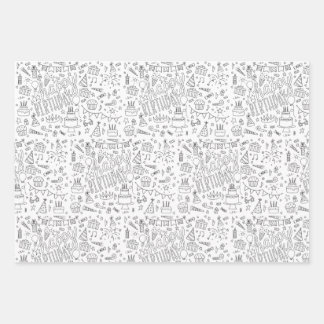 Colour Your Own Birthday Gift Wrapping Paper