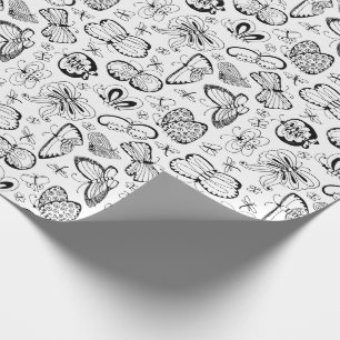 Colour Your Own Butterflies Pattern Wrapping Paper