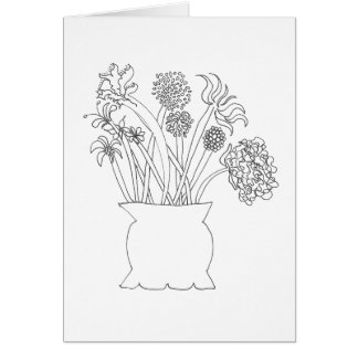 Colour Your Own Card - Bouquet