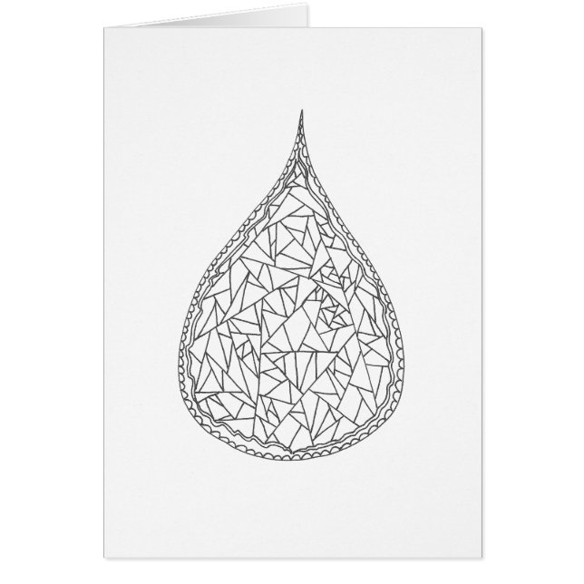 Colour Your Own Card - Crystal Droplet (Front)
