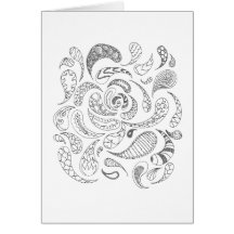 Colour Your Own Card - Paisleys