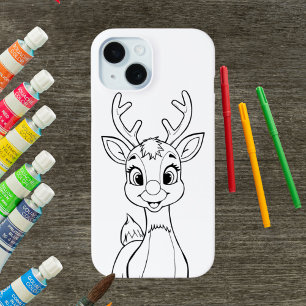Colour Your Own Christmas Rudolph iPhone /iPad cas 15 Case