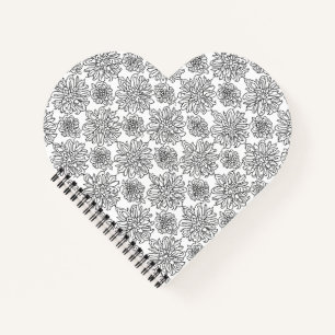 Colour-Your-Own Classic Floral Design Print Notebook