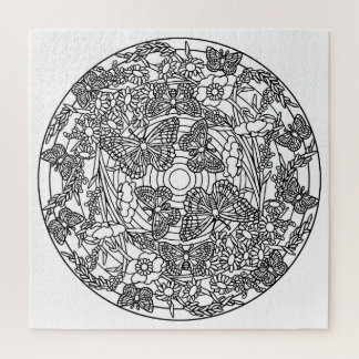 Colour Your Own Colouring Book Design Butterflies Jigsaw Puzzle