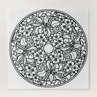 Colour Your Own Colouring Book Design Cherries Jigsaw Puzzle
