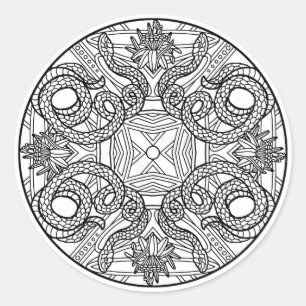 Colour Your Own Colouring Book Design Craft Sticke Classic Round Sticker