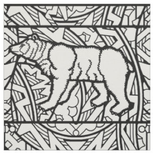 Colour Your Own Colouring Book Repeat Pattern Fabric