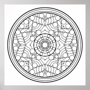 Colour Your Own Dewdrops Mandala Colouring Poster
