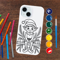 Colour Your Own Elf Christmas iPhone / iPad case