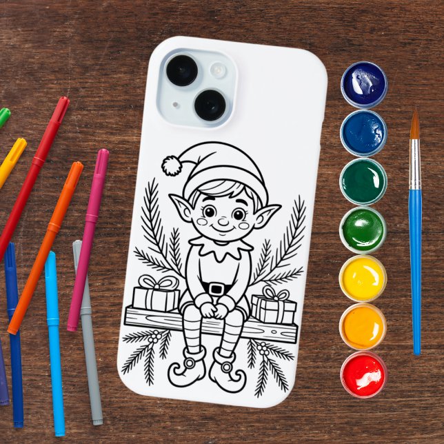 Colour Your Own Elf Christmas iPhone / iPad case (Creator Uploaded)