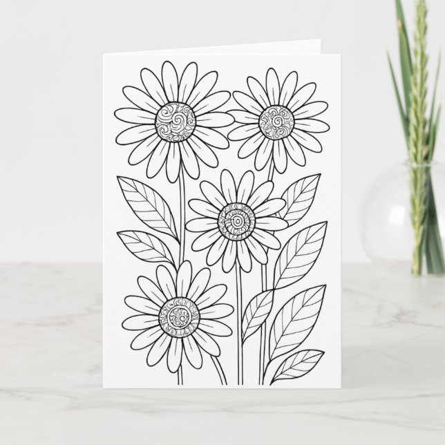 Colour Your Own Greeting Card – Blank Inside (Front)