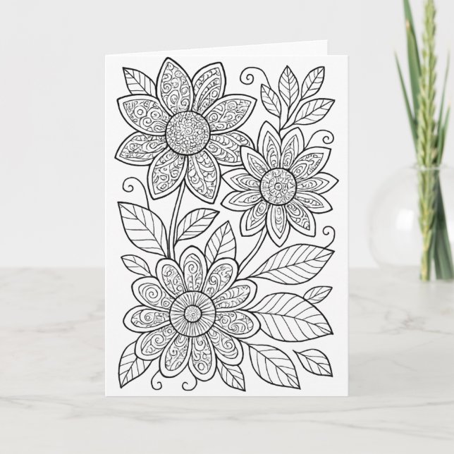 Colour Your Own Greeting Card – Blank Inside  (Front)