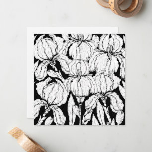 Colour Your Own Iris Flowers Card