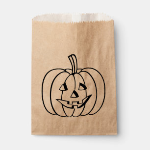 Colour-Your-Own Jack-O-Lantern Halloween Pumpkin Favour Bags