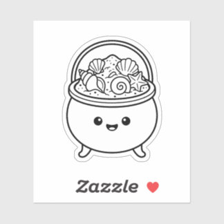 Colour Your Own Kawaii Cauldron Sand Seashells