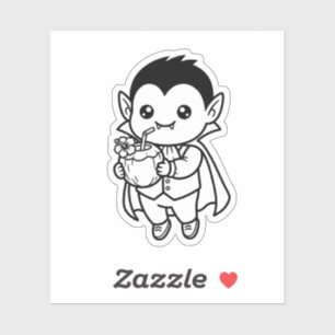 Colour Your Own Kawaii Vampire Tropical Coconut