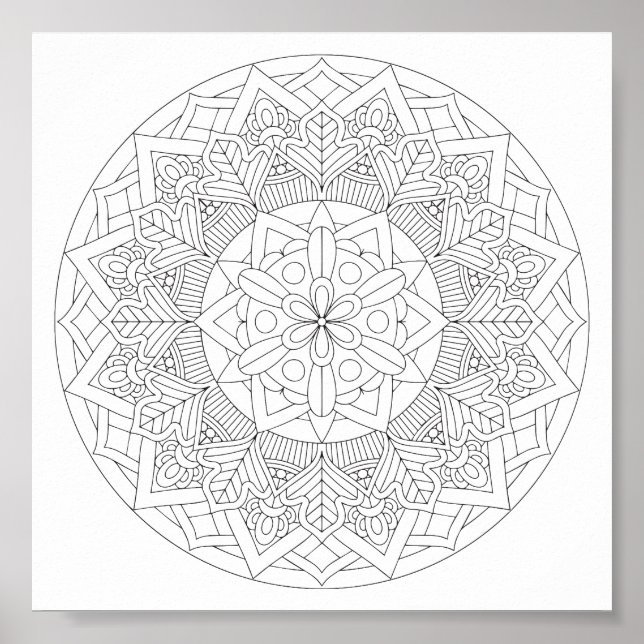 Colour-Your-Own Mandala  060517_3 Poster (Front)