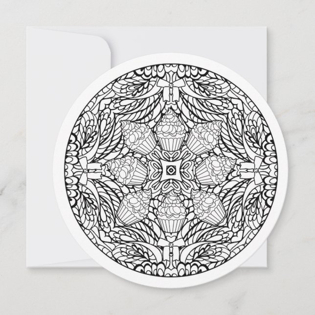 Colour Your Own Mandala Cupcake (Front)