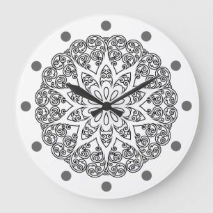 Colour Your Own MANDALA - DIY Colouring Book 1 Large Clock