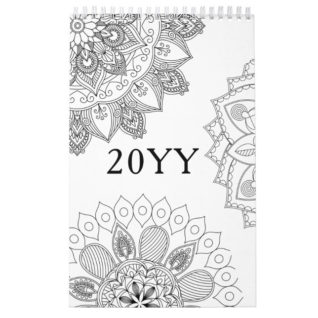Colour Your Own Mandala Patterns Calendar (Cover)