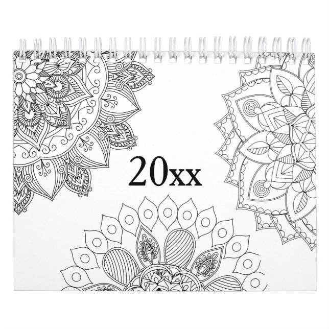 Colour Your Own Mandala Patterns Calendar (Cover)