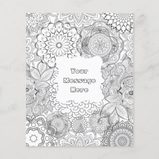 Colour Your Own Mandala Poster Flyer