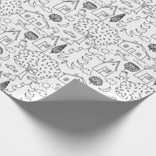Colour Your Own Neighbourhood Wrapping Paper