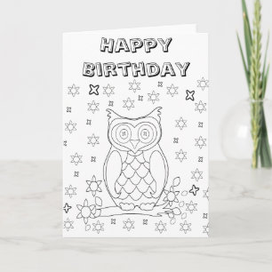 Colour Your Own Owl DIY Gifts Card