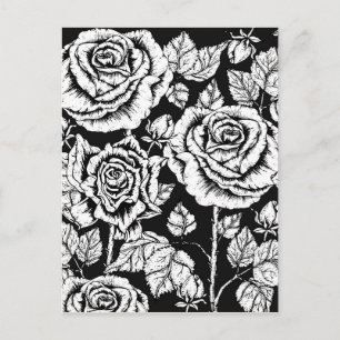 Colour Your Own Roses Postcard