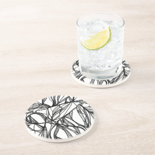 Colour Your Own Sandstone Circle Coaster: colourin Coaster