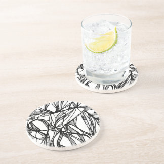 Colour Your Own Sandstone Circle Coaster: colourin Coaster