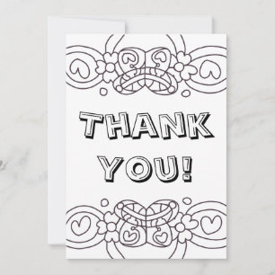 Colour Your Own Thank You Card Butterfly