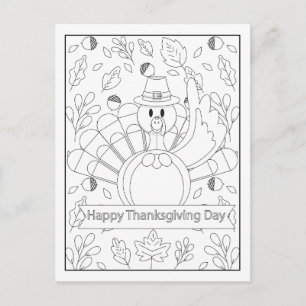 Colour Your Own Turkey Postcard