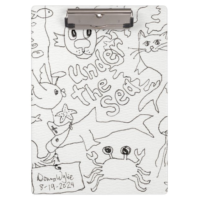 Colour Your Own -"Under the Sea" Clipboard (Front)