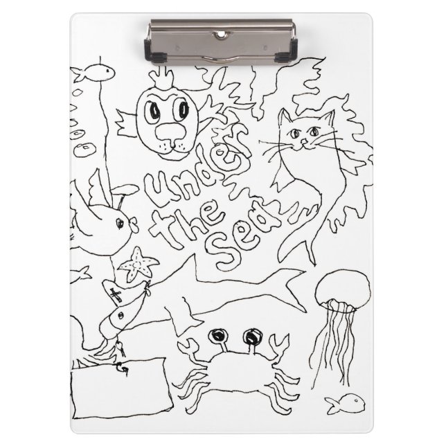 Colour Your Own -"Under the Sea" Photo Clipboard (Front)