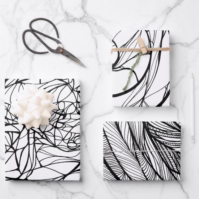 Colour Your Own Wrapping Paper Flat Sheet Set of 3 (Front)