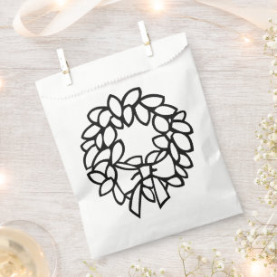 Colour-Your-Own Wreath with Bow Set of 50 Favour Bags