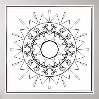 Colour Yourself Mandala Poster
