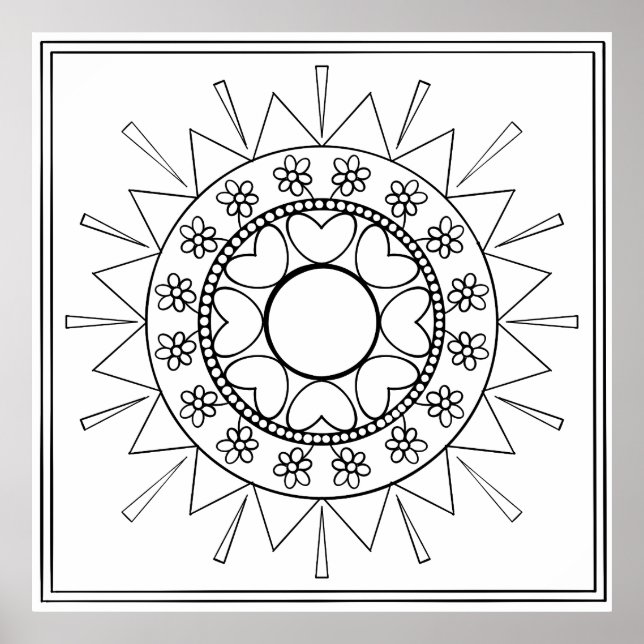 Colour Yourself Mandala Poster (Front)