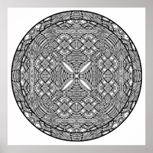 Colour Yourself Mandala Poster Abstract Shapes Art