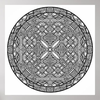 Colour Yourself Mandala Poster Abstract Shapes Art