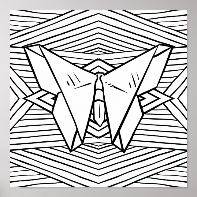 Colour Yourself or Hanging as a Black & White Art Poster (Front)