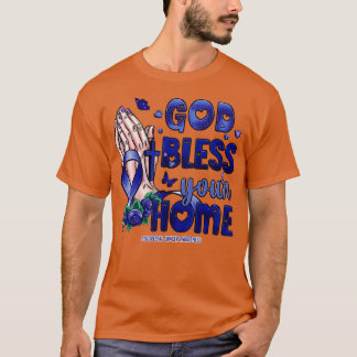 Colourectal Awareness god bless faith hope T-Shirt
