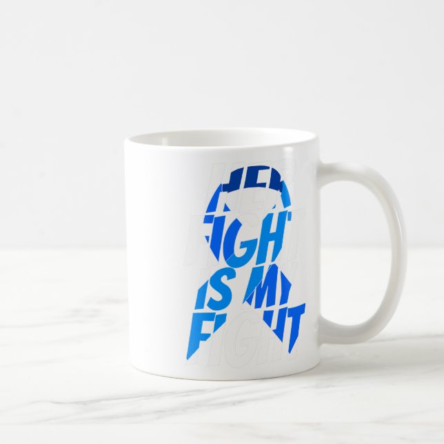 Colourectal Blue Ribbon Colon Cancer Awareness For Coffee Mug (Right)