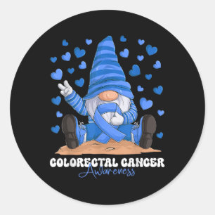 Colourectal Cancer Awareness Month Blue Ribbon Classic Round Sticker