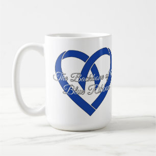 Colourectal Cancer Backbone Heart Blue Awareness Coffee Mug