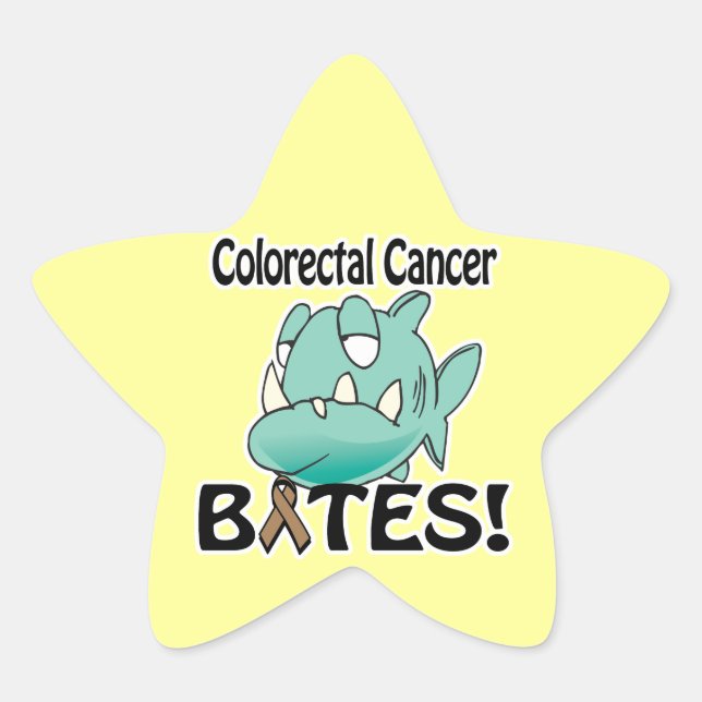 Colourectal Cancer BITES Star Sticker (Front)