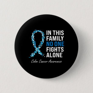 Colourectal Cancer Colon Cancer Blue Ribbon  6 Cm Round Badge