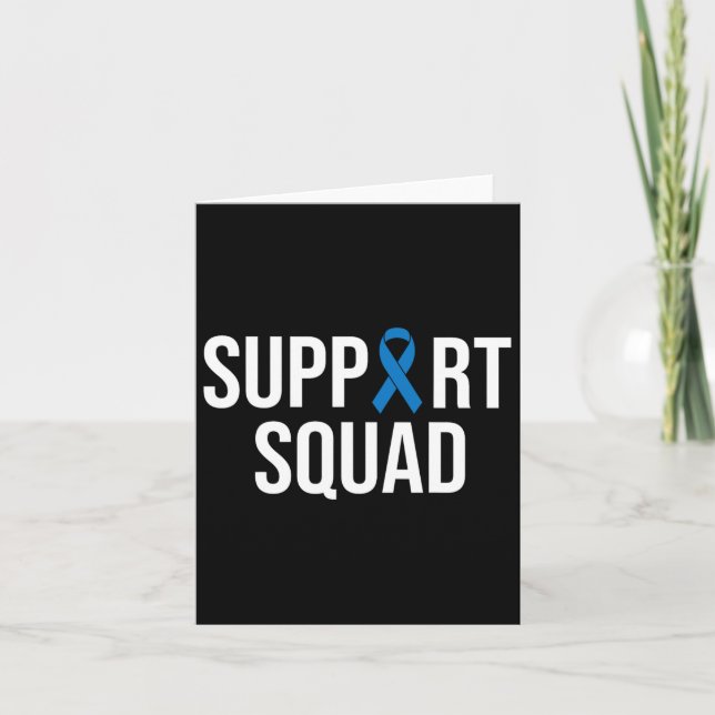 Colourectal Cancer Colon Cancer Blue Ribbon  Card (Front)