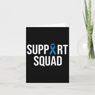 Colourectal Cancer Colon Cancer Blue Ribbon  Card